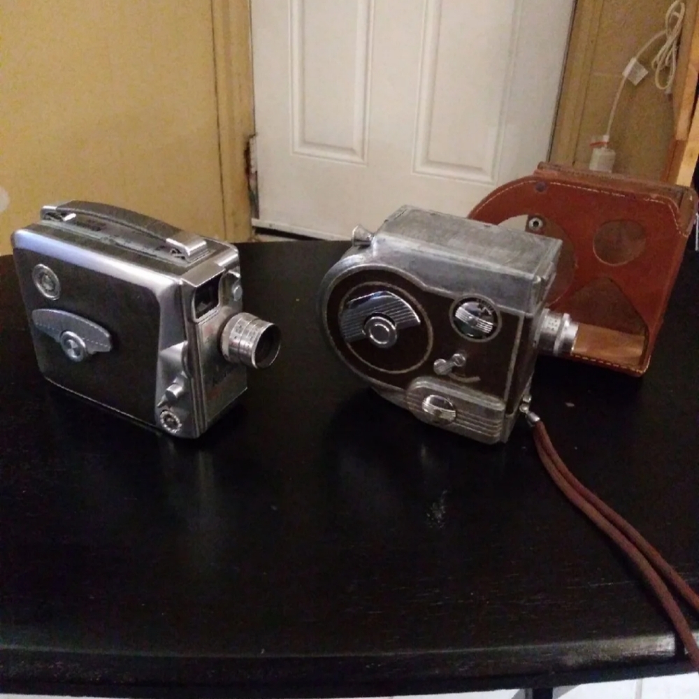 Set of vintage camcorders